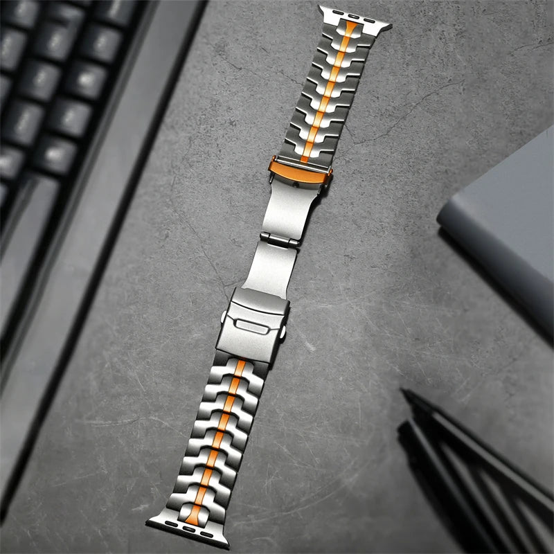 Titanium Color Metal Strap for Apple Watch | Premium Quality Band