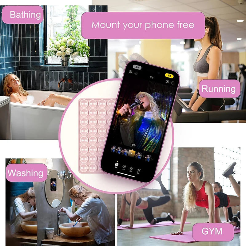 Silicone Suction Cup Phone Case Mount for Hands-Free Use