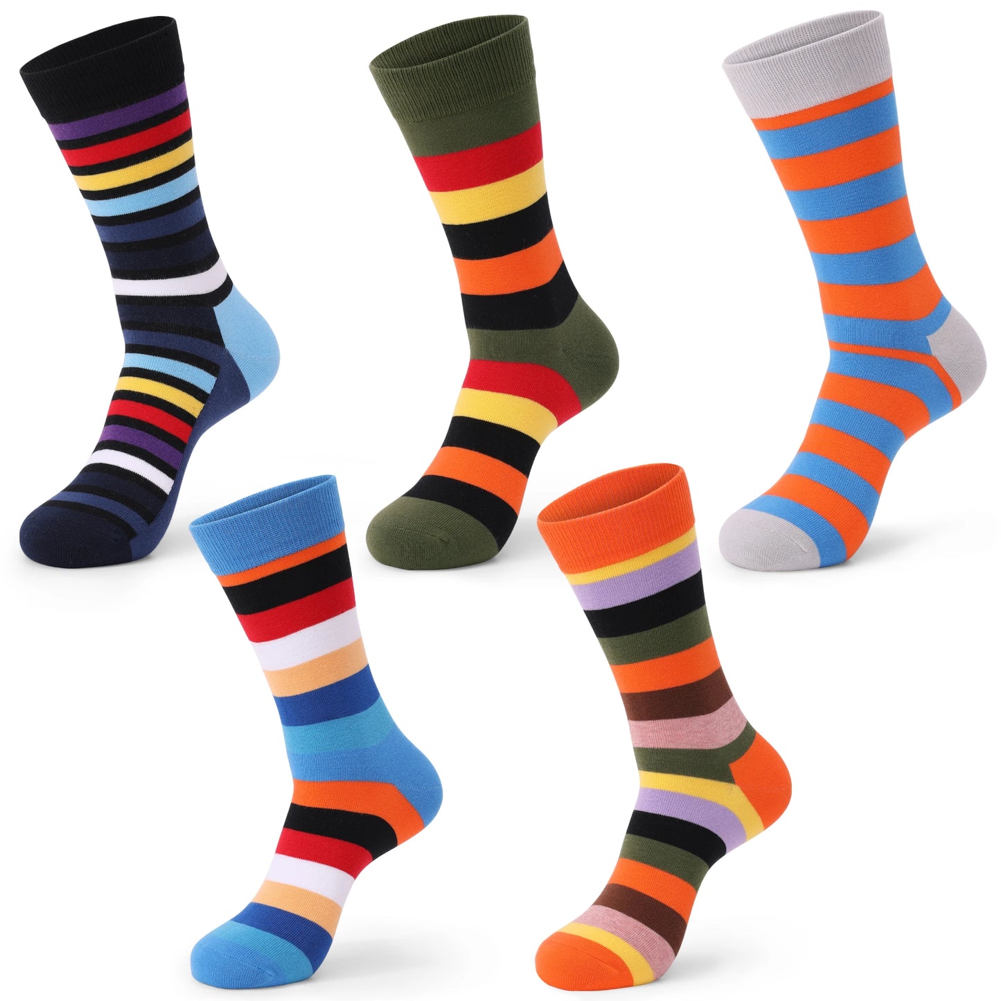 Men's Dress Socks | Breathable Cotton Crew Socks for All Occasions