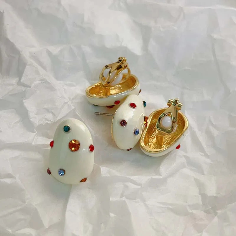 Colorful Zircon Water Droplet Earrings for Women | Exquisite Jewelry