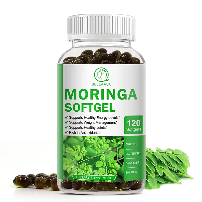 Natural Moringa Capsules for Energy, Skin & Intestinal Health