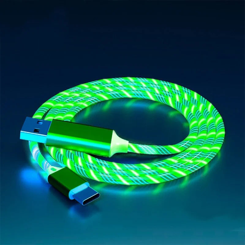 Luminous LED Light USB A to Type C Fast Charging Cable