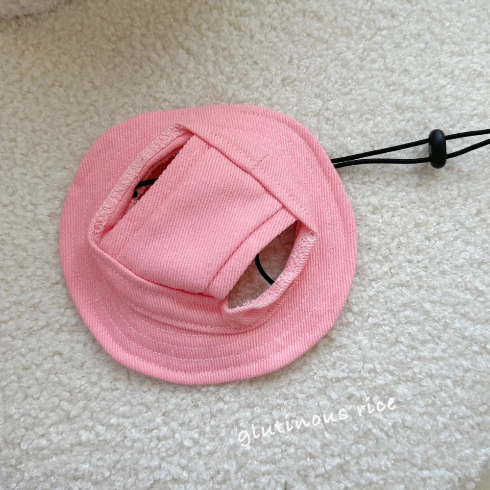Adjustable Cotton Cat Hat with Ear Holes | Summer Sun Protection
