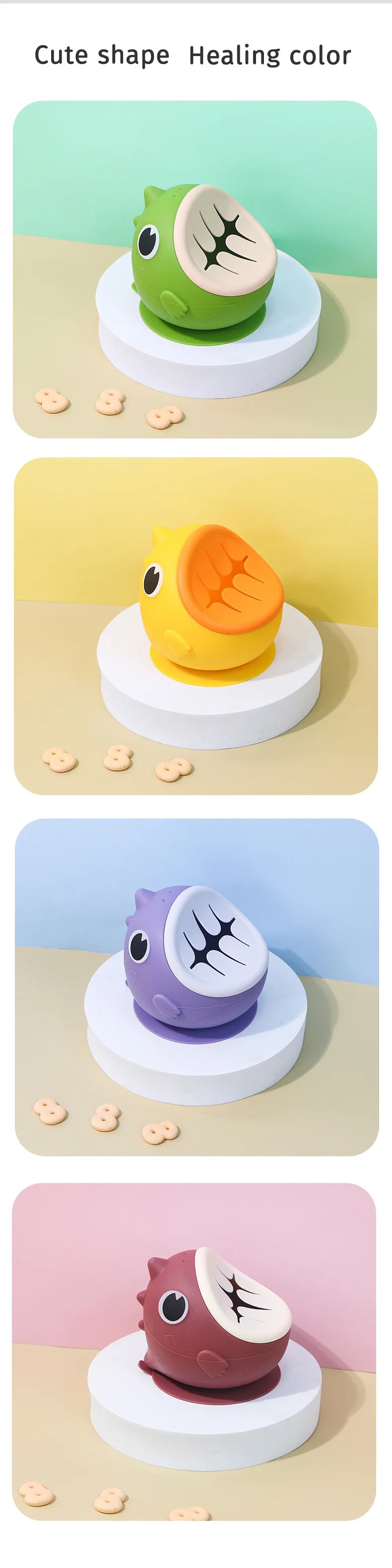 Dinosaur Silicone Bowl | Fun Suction Cup Baby Tableware
