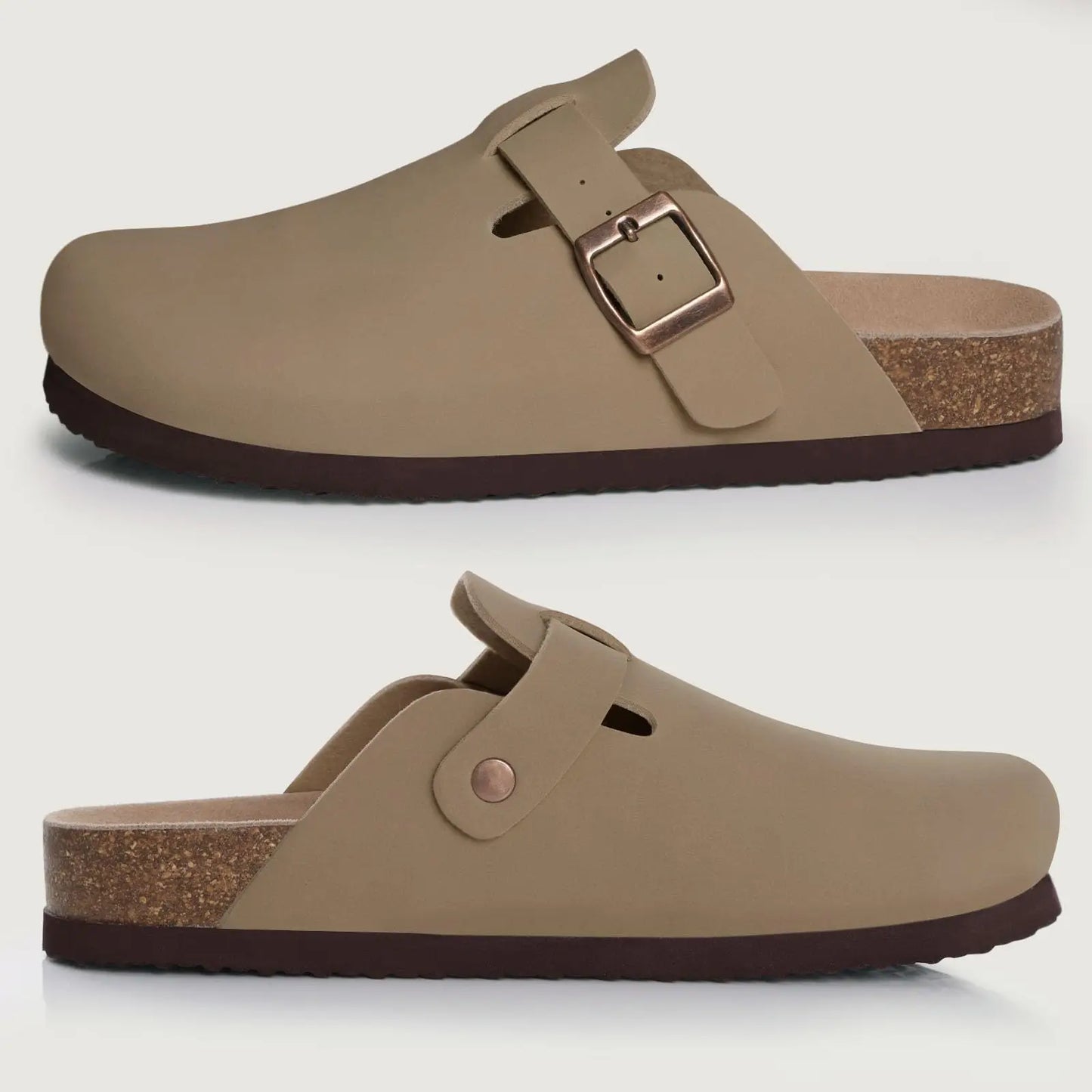 Comfortable Arch Support Suede Clogs for Home and Outdoor