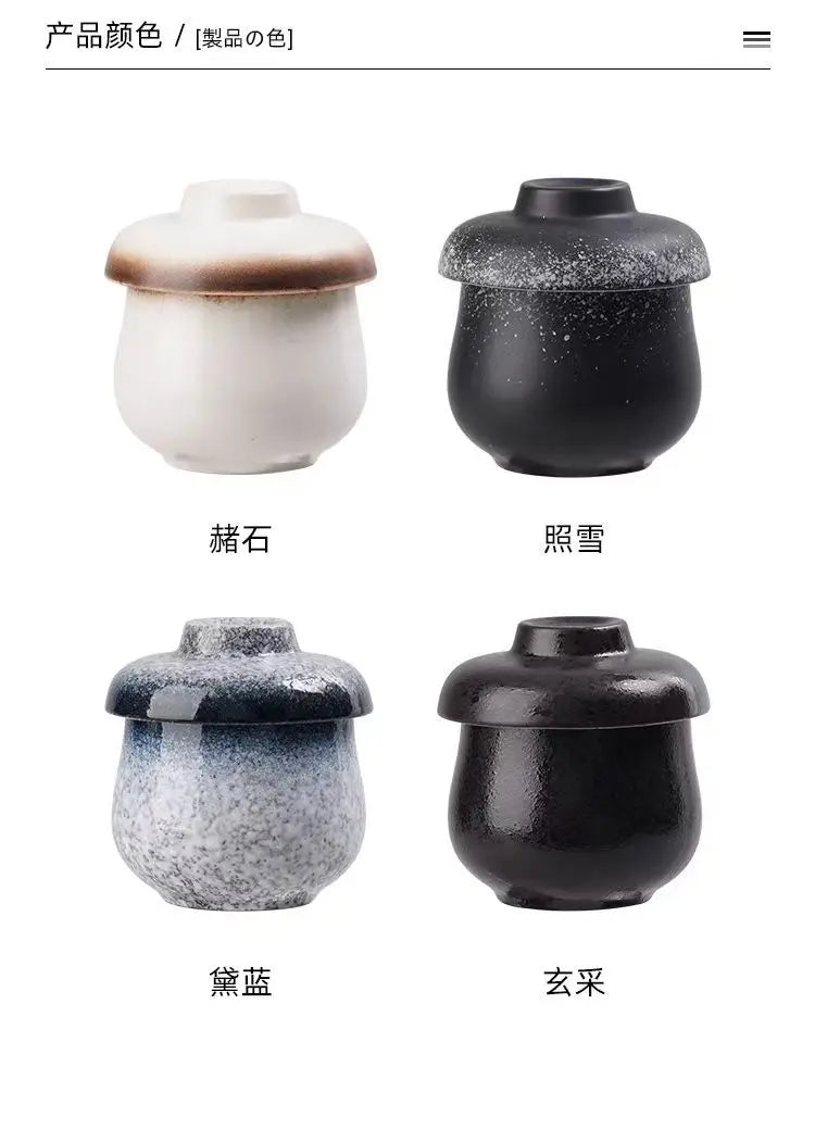 Japanese Ceramic Small Stew Pot Set | Creative Tableware for One