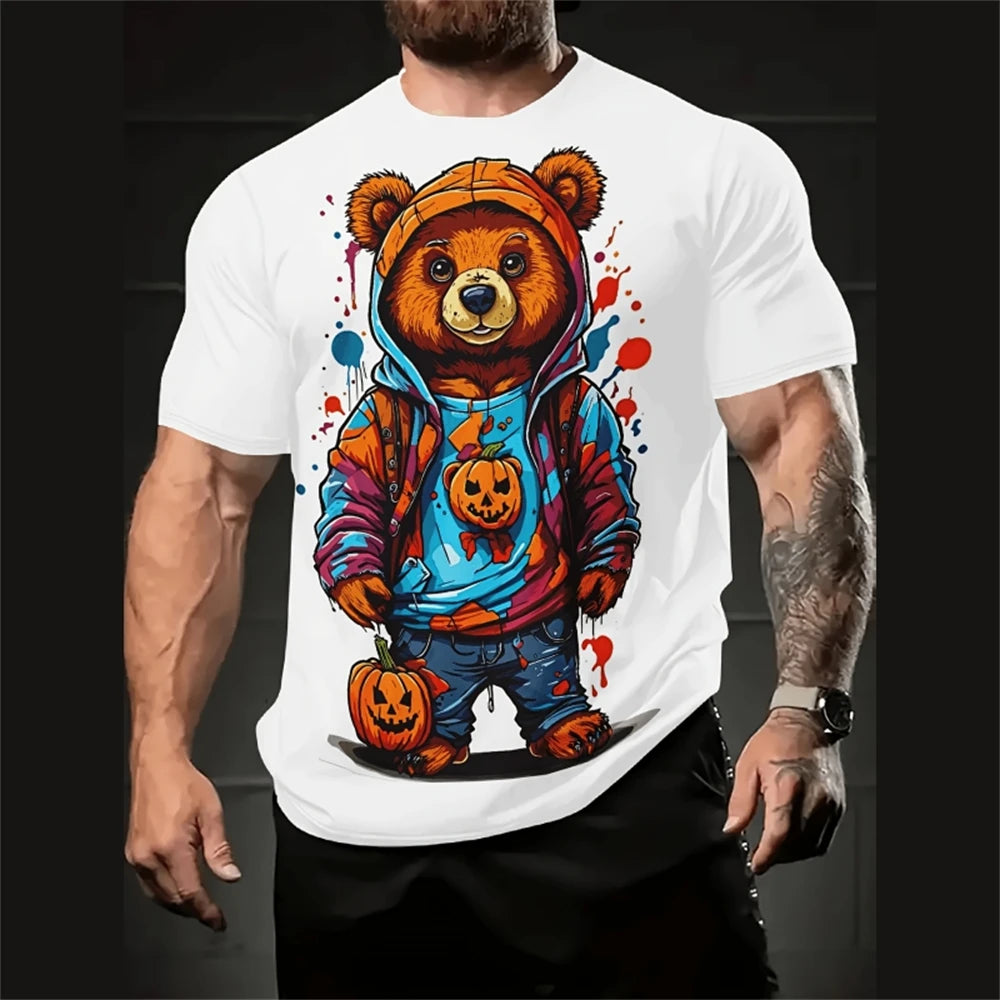 Funny Cartoon Men's T-Shirt | Casual Summer Streetwear