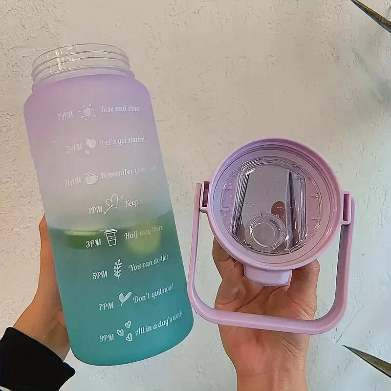 2 Liter Large Sports Water Bottle | Leak Proof & Portable