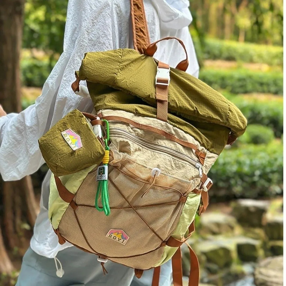 Waterproof Color-Blocked Large-Capacity Outdoor Backpack