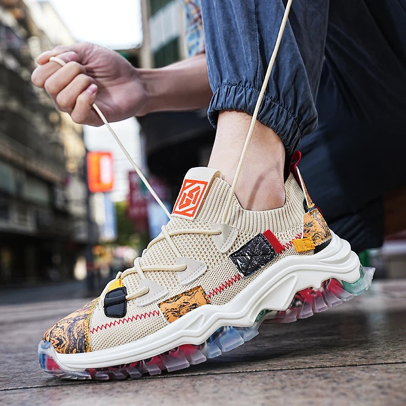 Luxury Men's Casual Sneakers | Versatile Fashion Platform Shoes