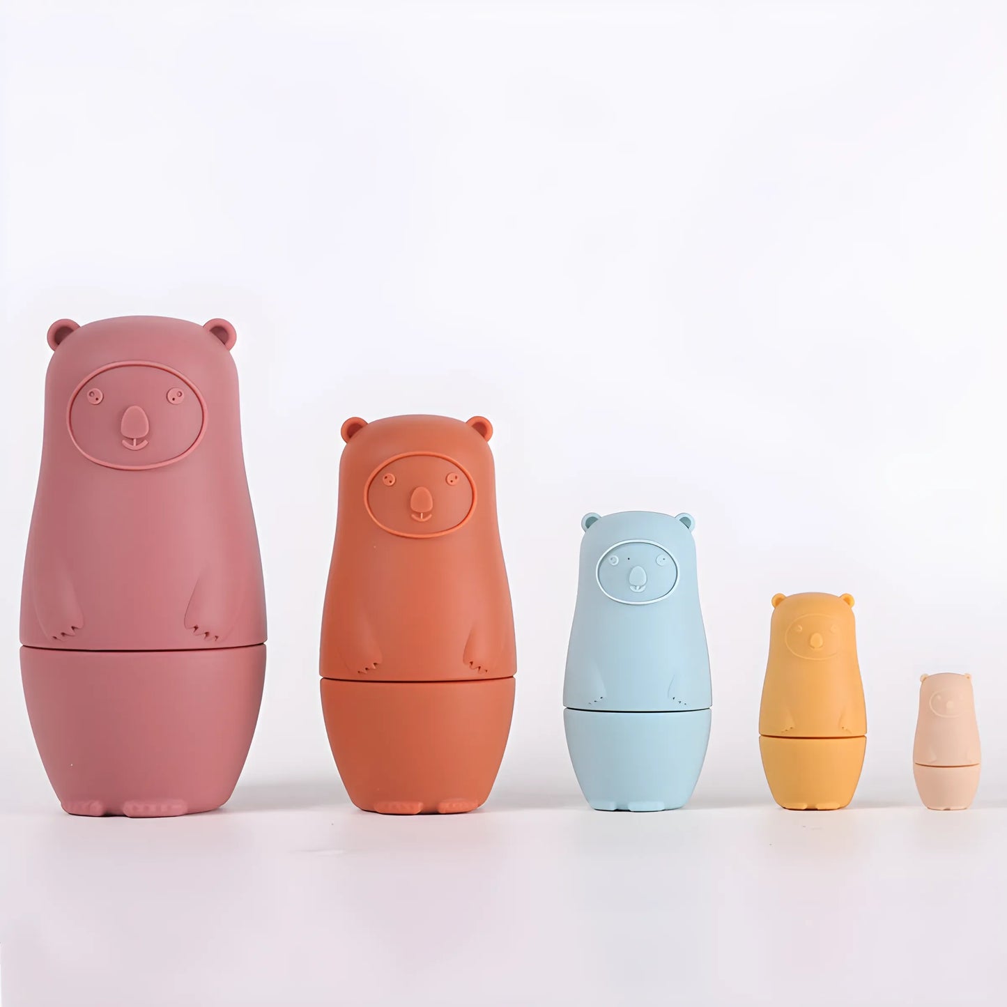 5pcs Silicone Stacking Puzzle Toys | Fun Nesting Toys for Kids