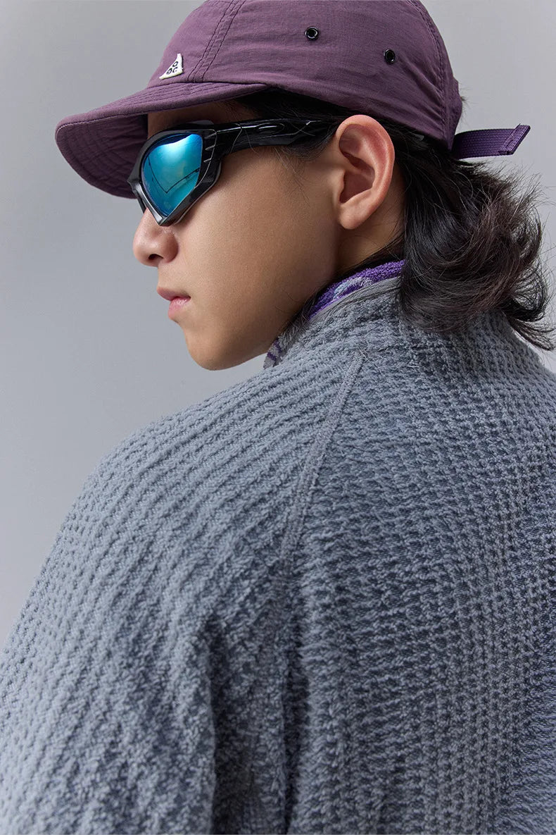 Men's Ultra-Lightweight Grid Fleece Jacket | All Season Thermal Mid-layer