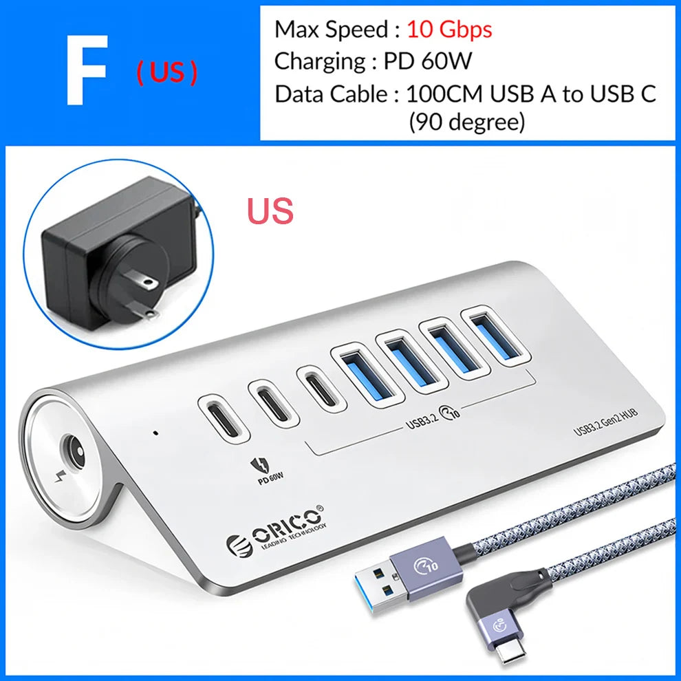 10Gbps USB 3.2 Docking Station Hub | Fast Charging & Multi Ports