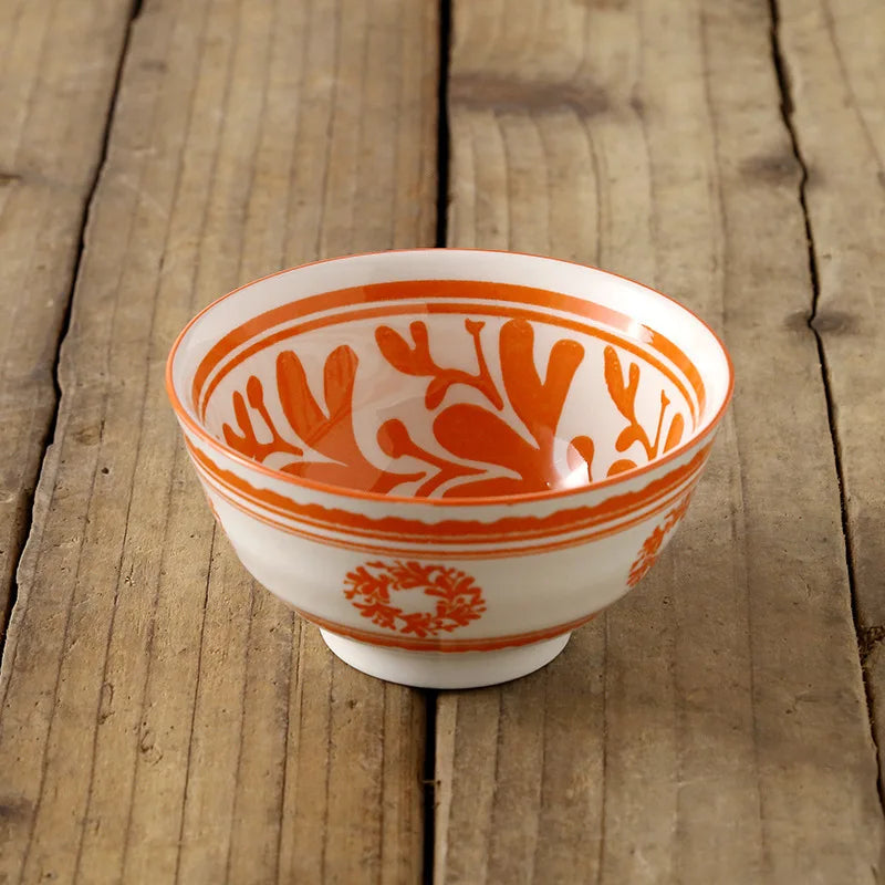 Cuenco de arroz de cerámica estilo japonés de 4.5 pulgadas | Vajilla elegante