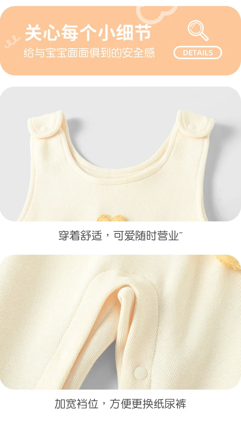 Comfortable Sleeveless Baby Romper for Spring & Autumn Fun