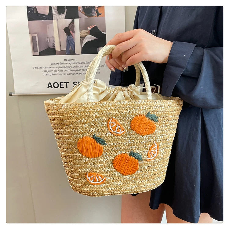 Casual Sweet Tote Bags | Perfect Straw Embroidery Shoulder Bag