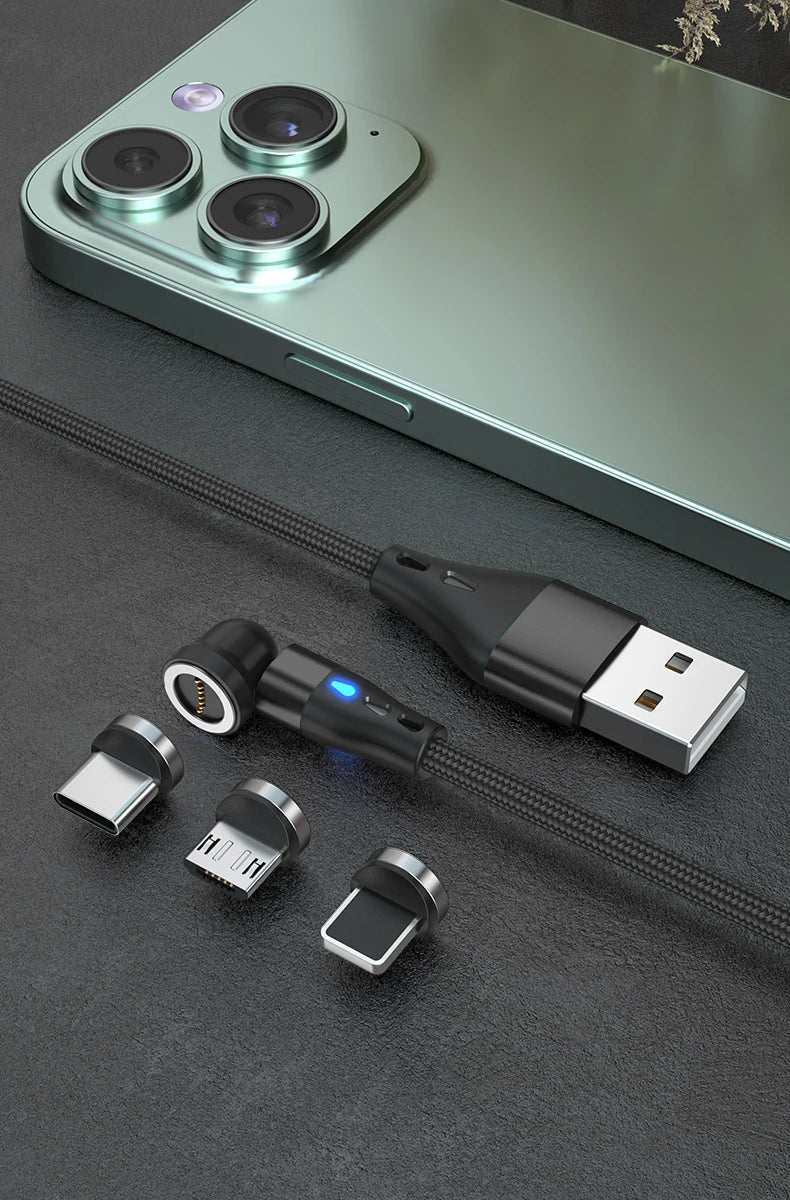 5A Magnetic Fast Charging Cable | 540° Rotating Design