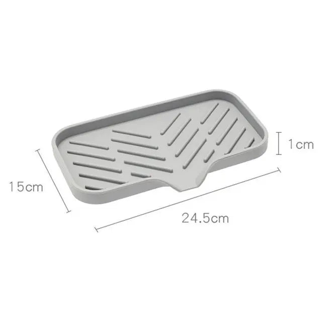 Versatile Silicone Kitchen Storage Rack Tray with Drainage Solution