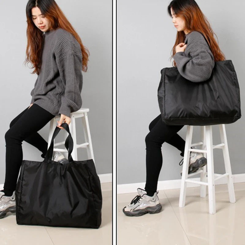Large Capacity Reusable Zipper Grocery Totes | Washable Heavy Duty Bags
