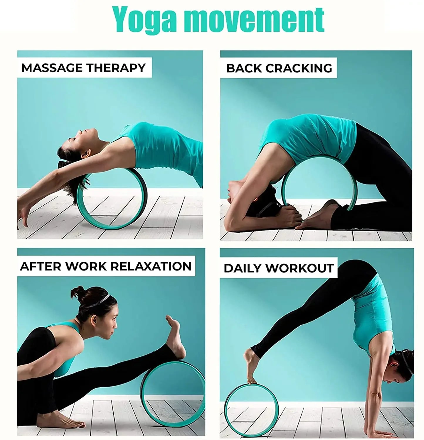 Non-Slip Yoga Spine Roller Wheel for Back Pain Relief & Flexibility