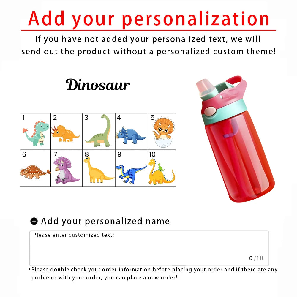 Personalized Children's Cartoon Water Bottles | Fun & Eco-Friendly