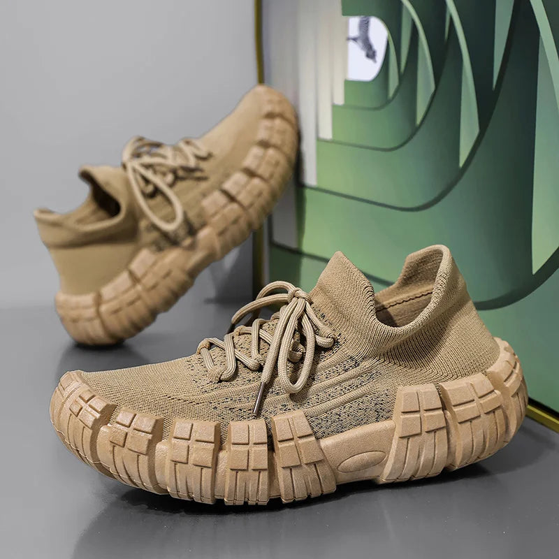 Men's Casual Breathable Mesh Shoes | Non-slip Thick Sole Comfort