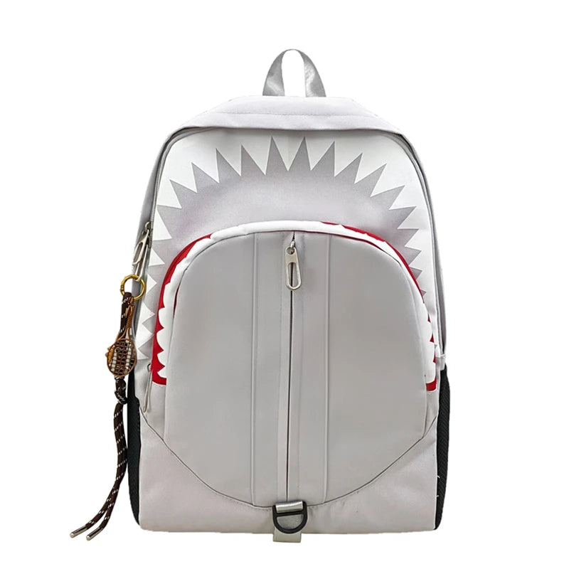 Luminous Shark Mouth Backpack | Large Capacity USB Laptop Bag