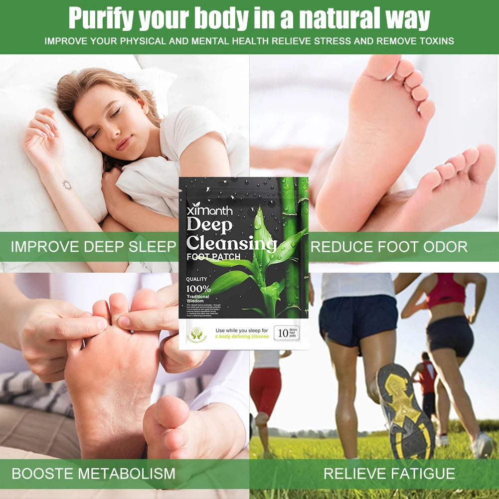 Natural Detox Foot Patches for Stress Relief & Deep Sleep