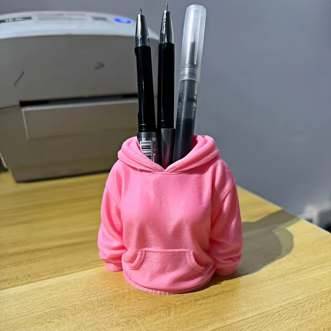 Creative Hooded Sweatshirt Pen Holder | Stylish Storage Solution