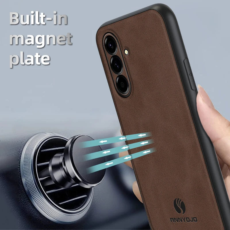 Scratch Resistant Leather Skin Case for Galaxy A17 & More