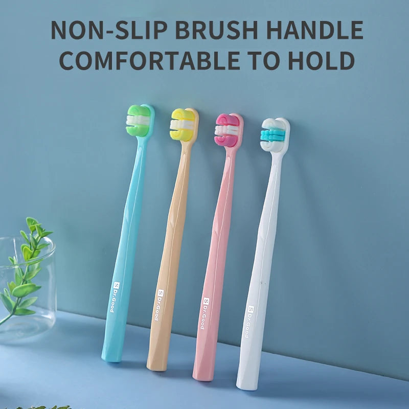 4 Soft Bristled Toothbrushes | Enhanced Oral Hygiene for Adults