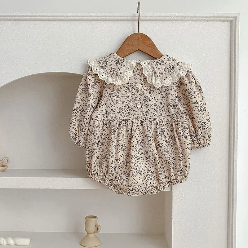 Adorable Lace Ruffle Baby Girl Overalls | Stylish Romper 0-24M
