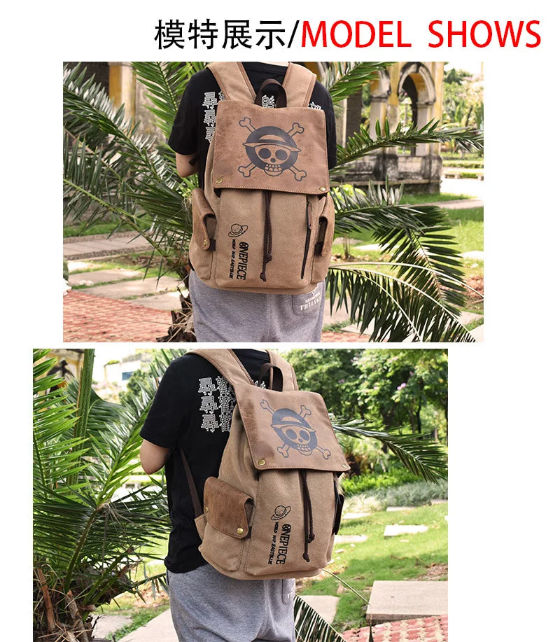 Large Capacity Cartoon Anime Canvas Backpack | Perfect for Fans