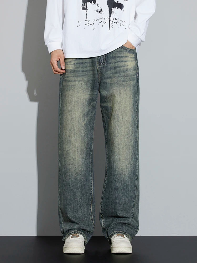 Baggy Men's Wide Leg Jeans | Retro Loose Fit Streetwear Style