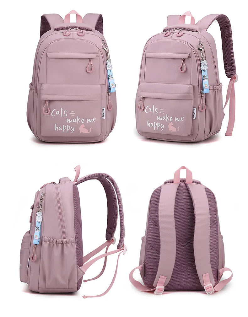 Stylish Pink School Backpack for Girls | Fashion Meets Functionality