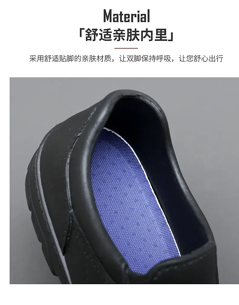 Men’s Waterproof Winter Work Slippers | Warm Anti-Slip Casual Shoes