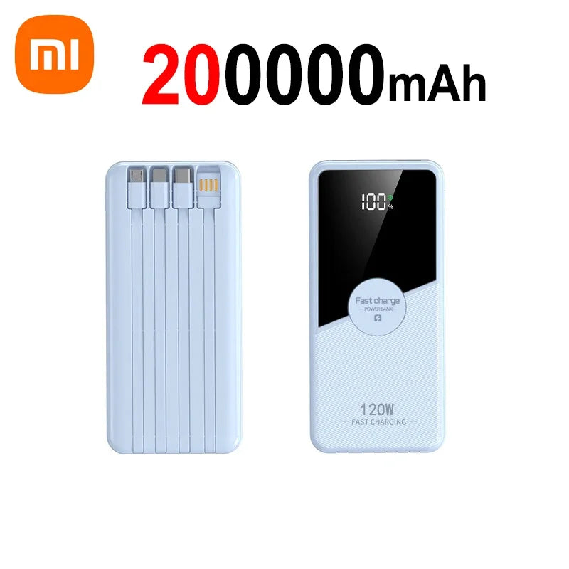 200000mAh Power Bank | Fast Charging Portable Battery Charger