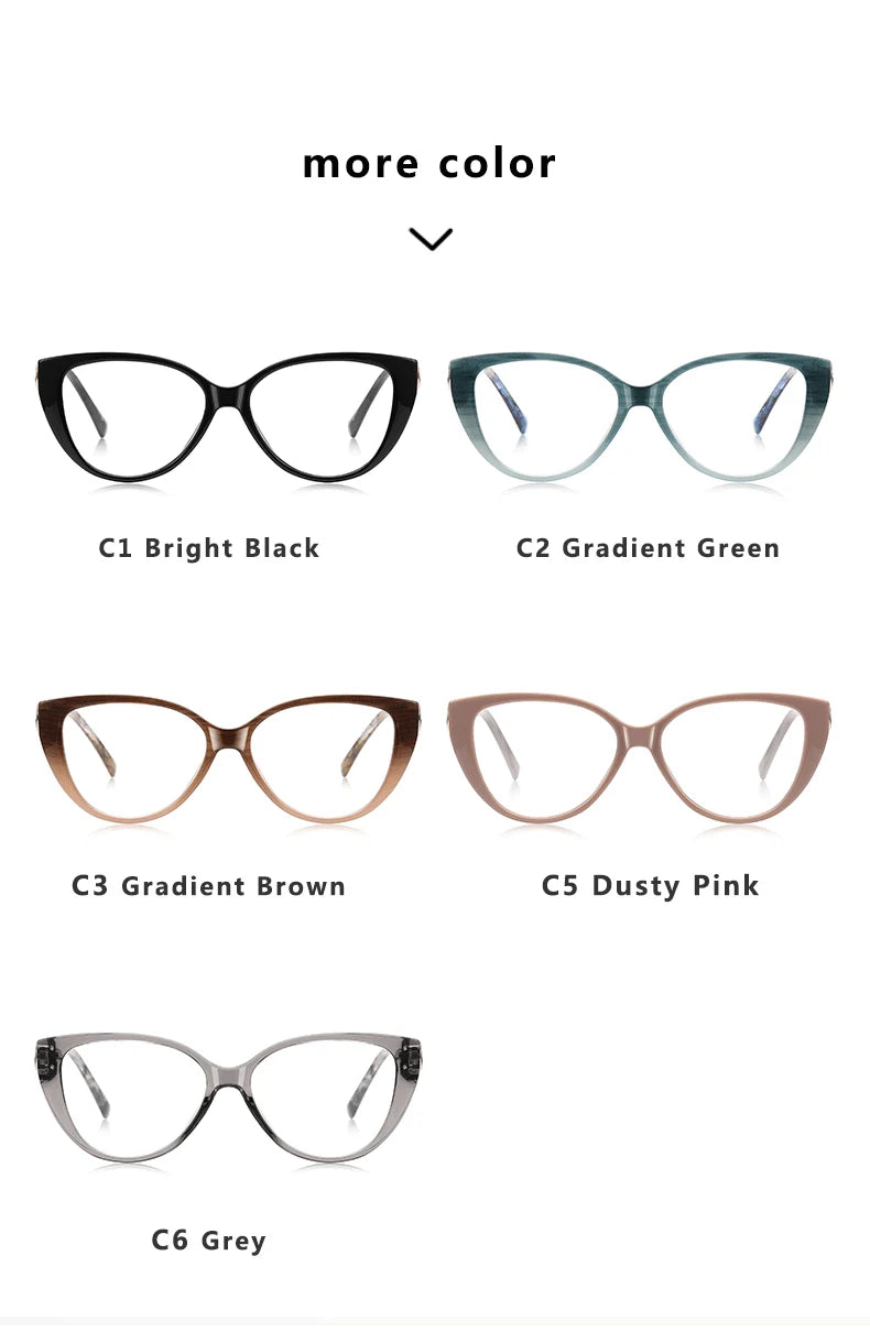 Fashionable Women's Spring Cat Eye Prescription Glasses 2026