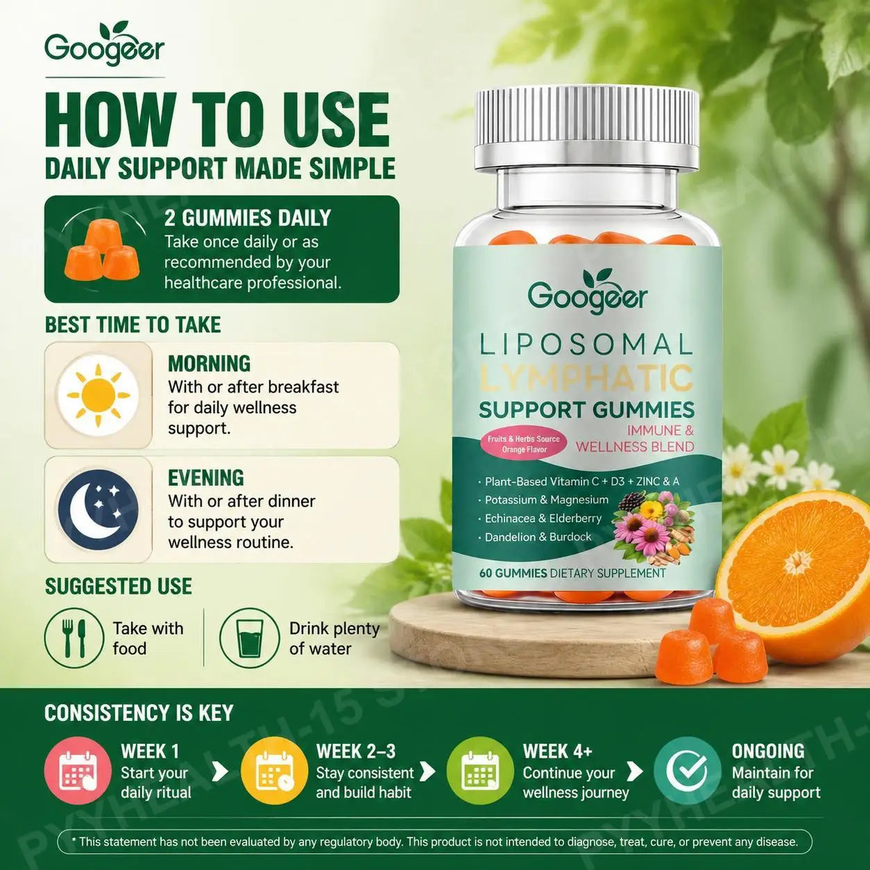 Liposomal Herbal Lymphatic Support Gummies | Immune Boosting Formula