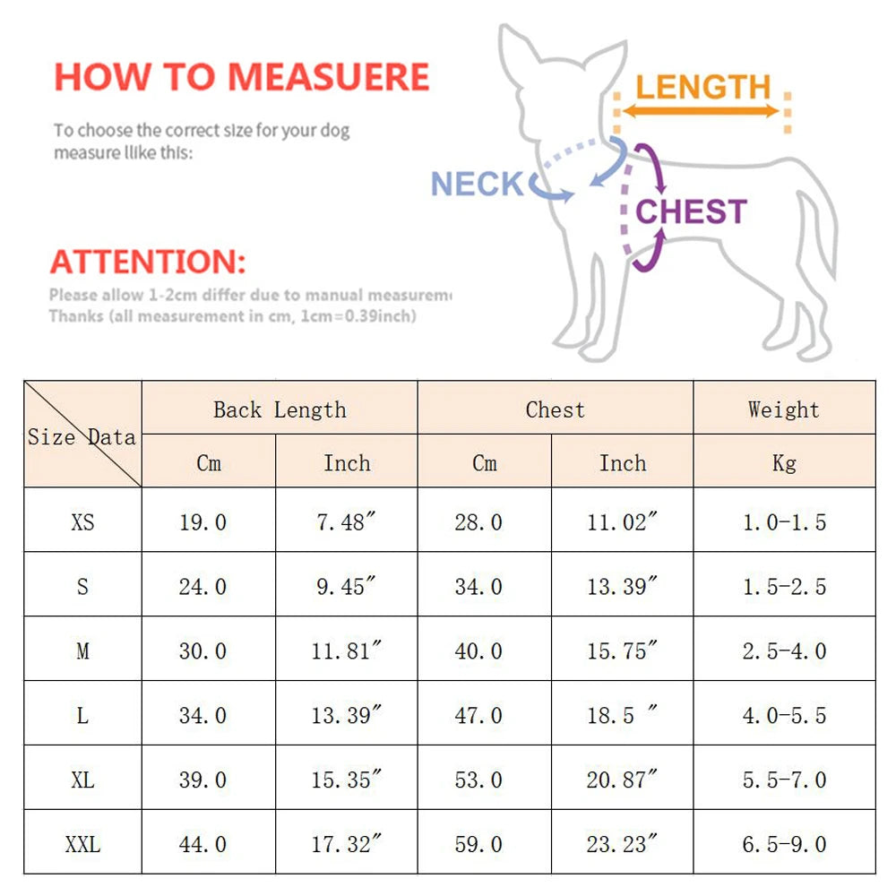 Mono impermeable de invierno para perros de razas pequeñas | Buzo cálido para mascotas
