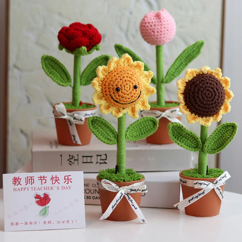Handmade Crochet Flower Pot | Perfect Gift for Any Occasion