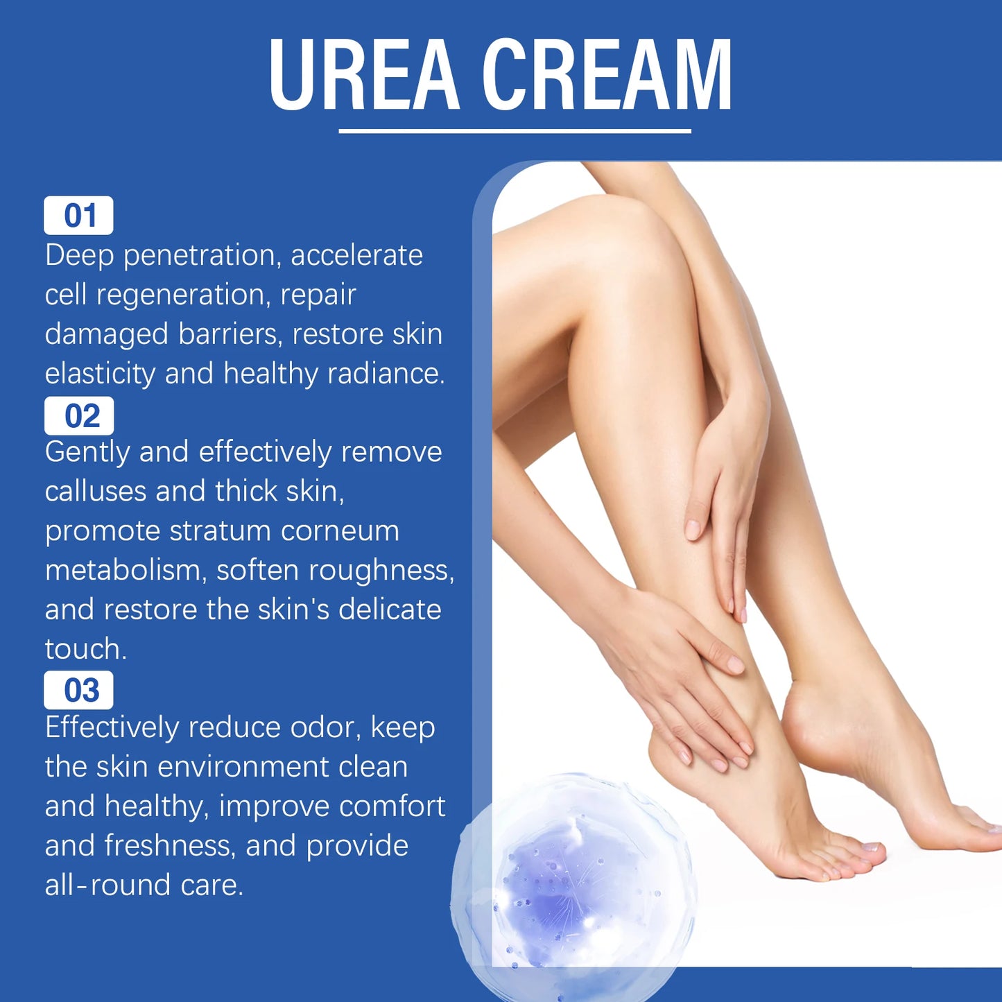 60% Urea Feet Cream for Extreme Dry Skin Relief and Nourishment