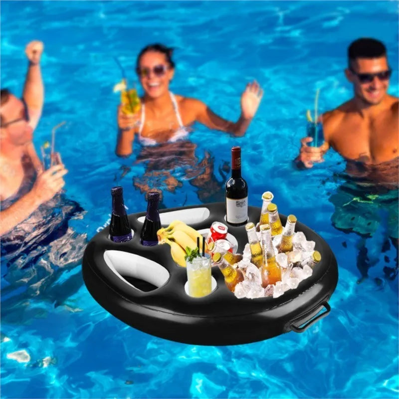 Inflatable Pool Drink Holder | Summer Party Float Cooler Tray