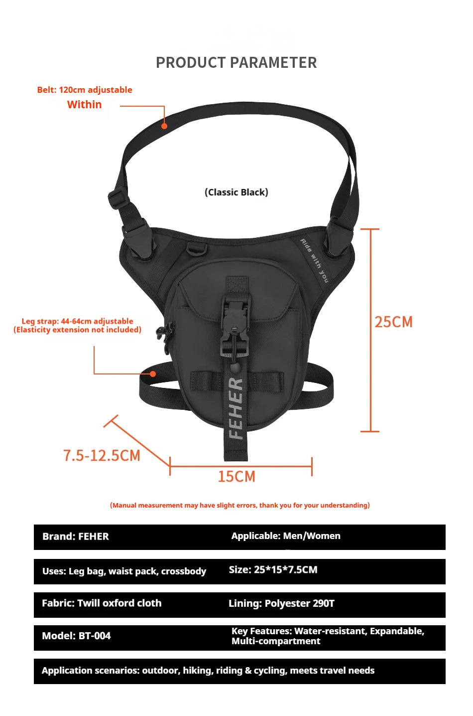 Waterproof Motorcycle Thigh Bag | Multi-Functional Leg Pack