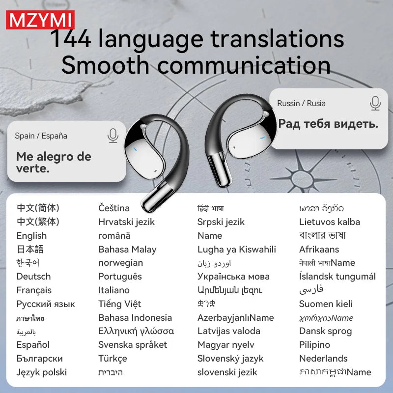 AI Translation Wireless Earphones | Bluetooth Sport Headset