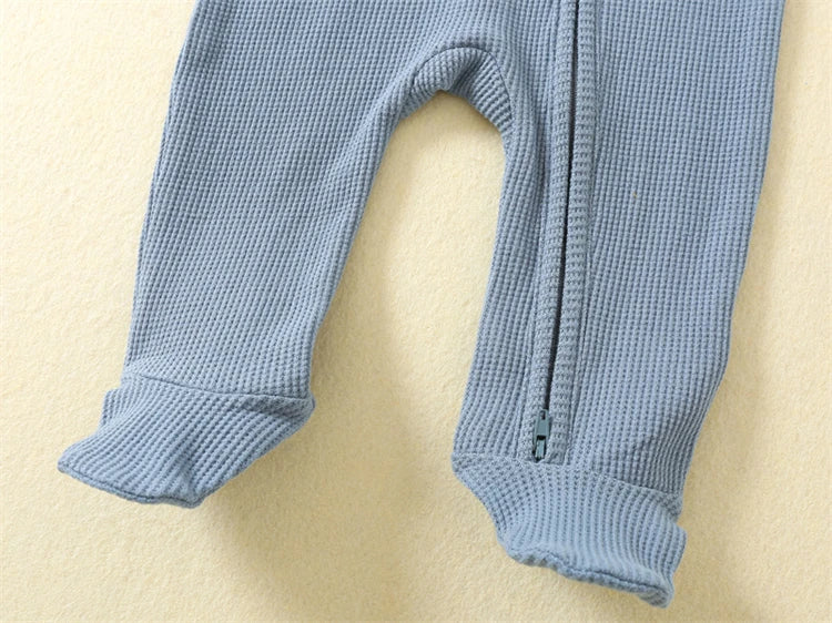 Organic Cotton Baby Rompers | Soft Zipper Footed Infant Pajamas