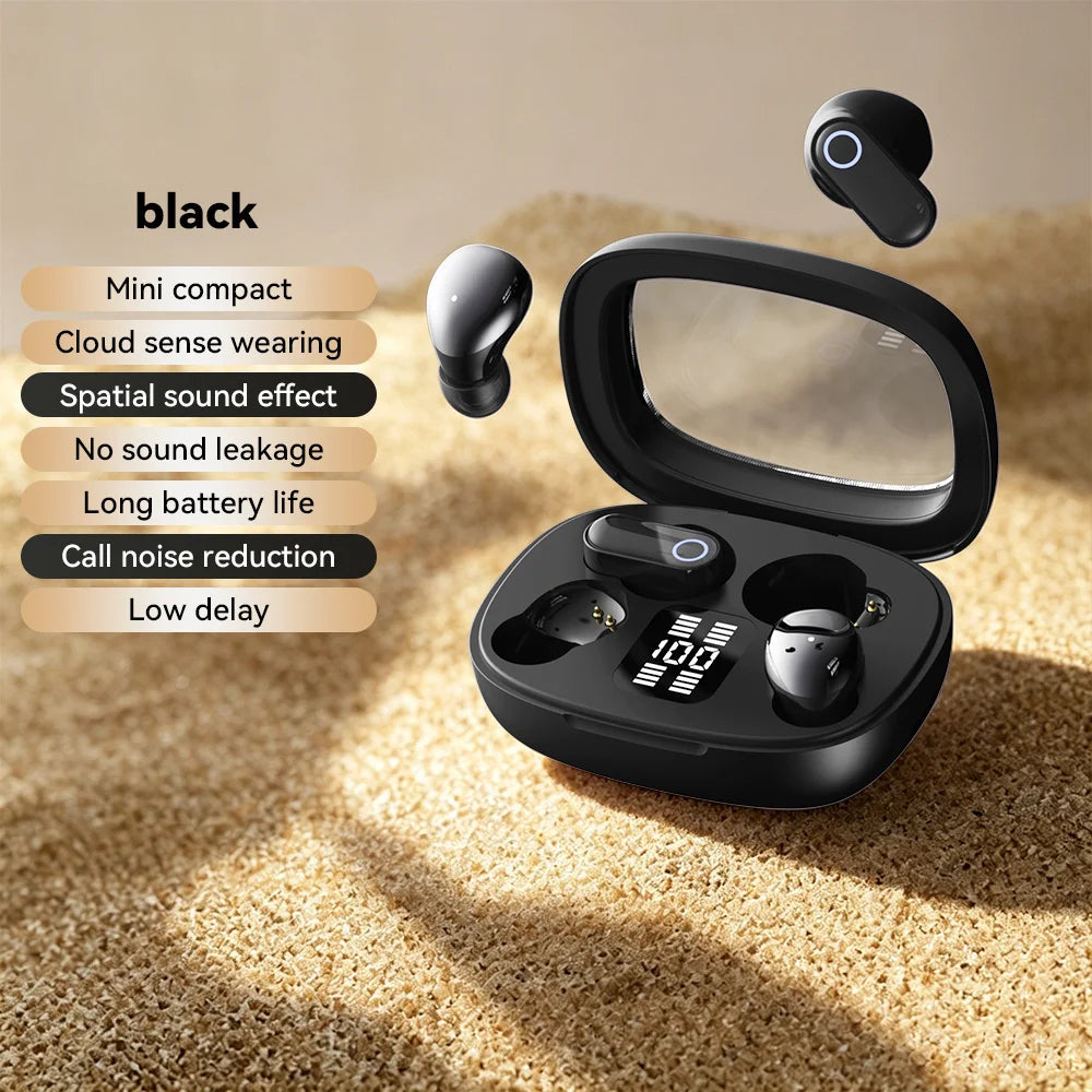 Fashion Plated In-ear Wireless Dual-Earphone Sports Earplugs Long Battery Life ENC Noise Reduction HD Call Couple Creative Gift