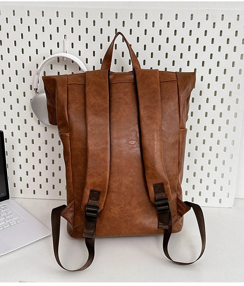 Versatile Rolled Top Business Backpack | Anti-Theft Travel Bag 2026