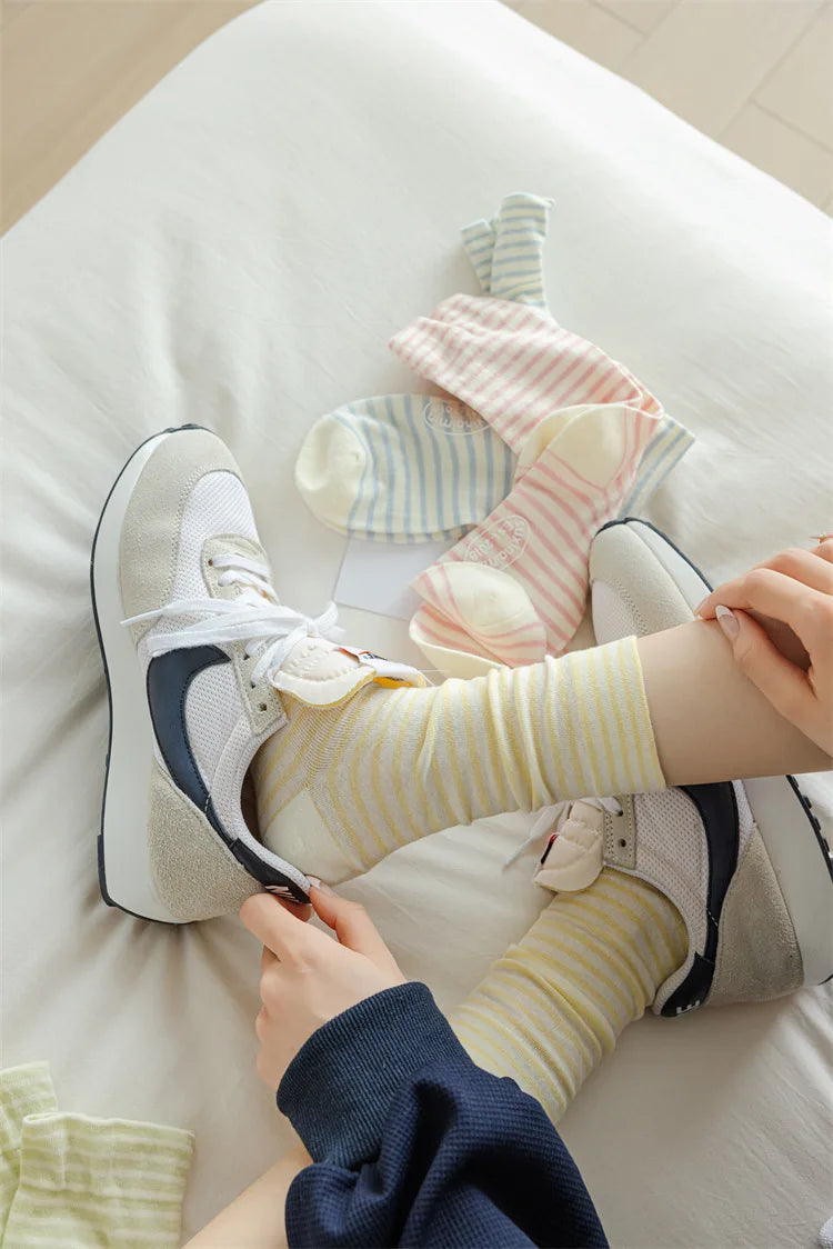 Casual Striped Women's Socks | Trendy Harajuku Streetwear