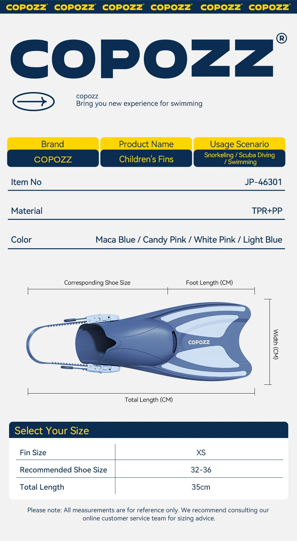 Adjustable Length Snorkel Fins for Kids | Diving Fins for Water Fun